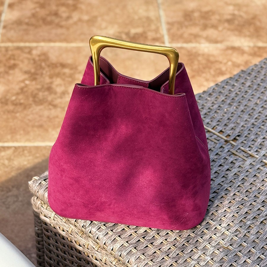 Bucket Bag Suede - Echt Suède Vrouwen Schouder Crossbody Emmer