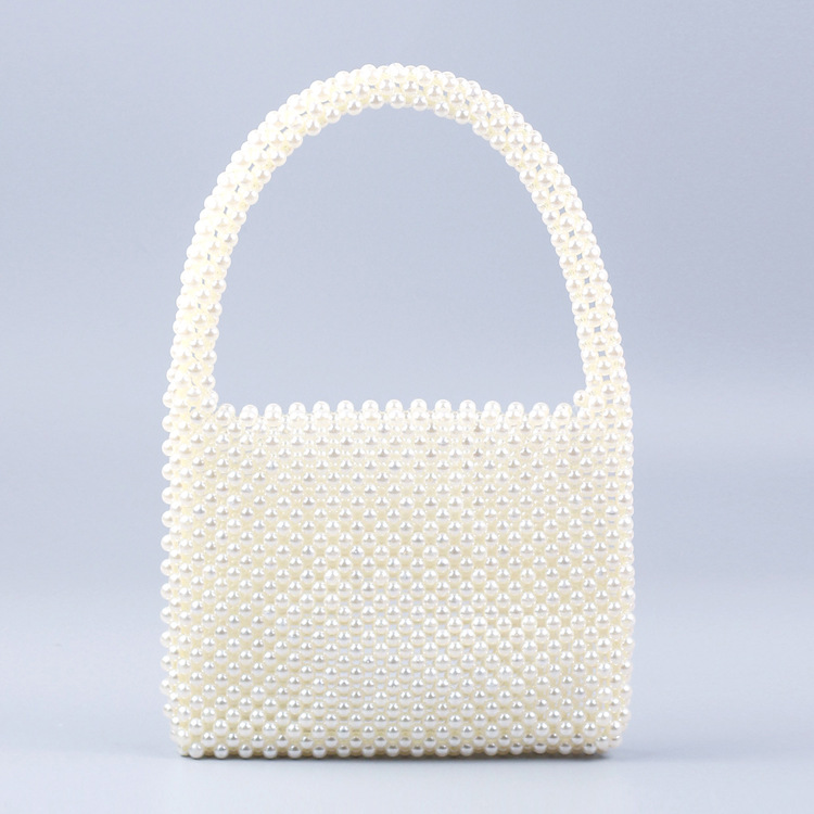 Luxury Bags White - Vintage Kralen Tote Bag Vrouwen Designer