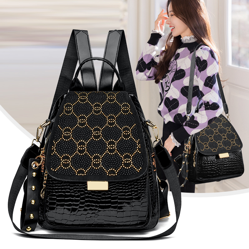 Xl Luxury Bags - Luxe oliewas lederen rugzak voor dames,