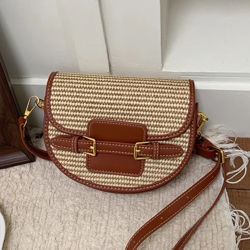 Luxury Bags 2026 - Engelse stijl mini strooien zadeltassen voor