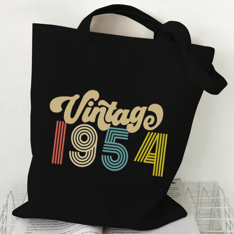 Canvas Tote Designer - Vintage 1954 Patroon Canvas Schoudertas Lichtgewicht