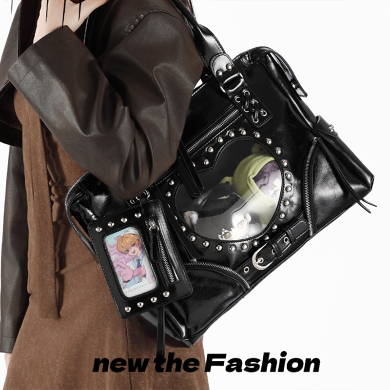 Punk luipaardprint motorfiets  - Bucket Bag Suede recensie en prijs