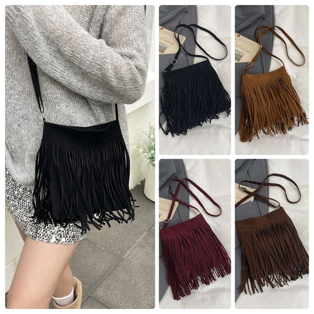 Mode suède crossbodytas met fr - Bucket Bag Suede recensie en prijs