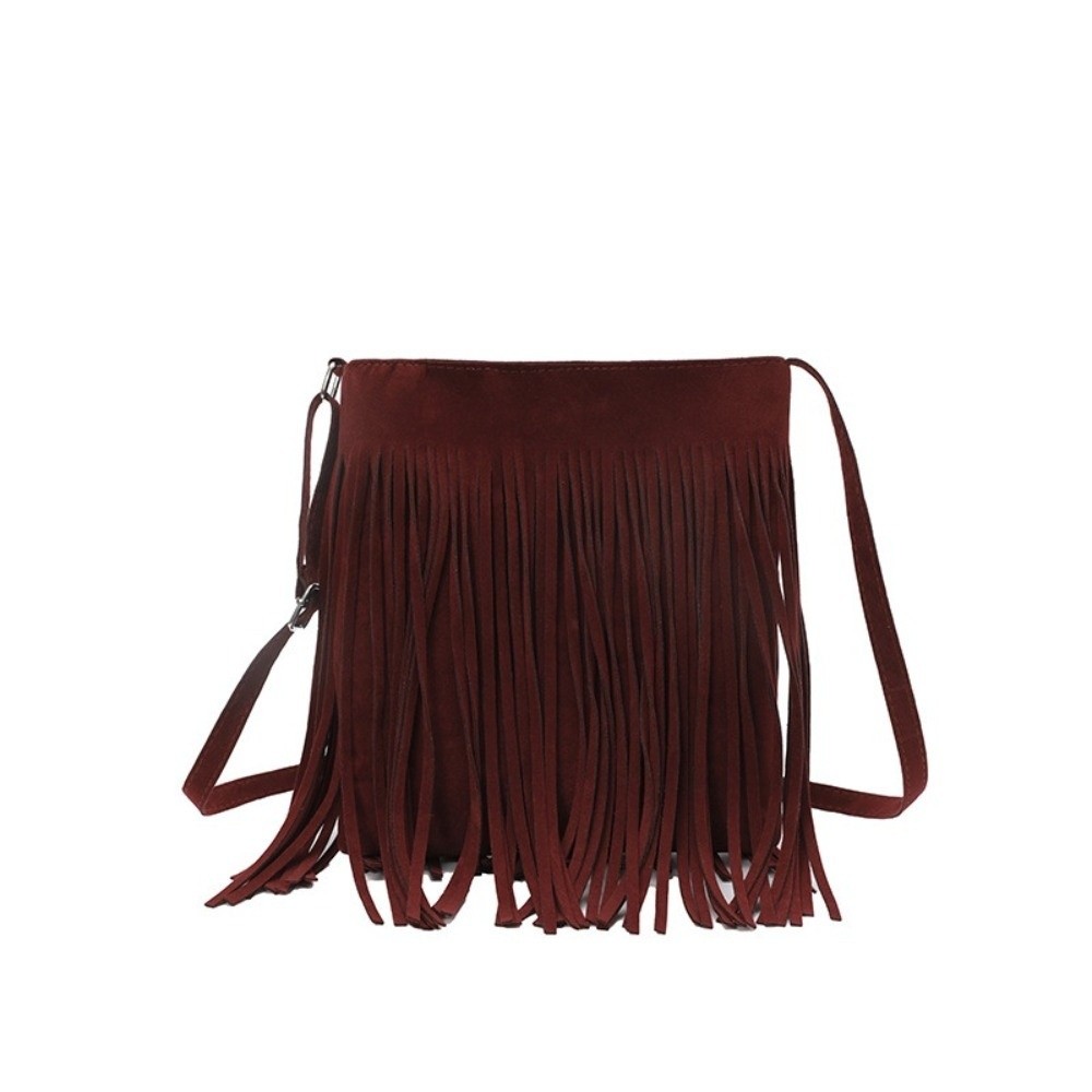 Mode suède crossbodytas met fr - Bucket Bag Suede recensie en prijs