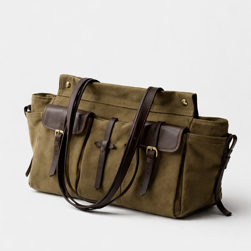 Luxe canvas lederen draagtas m - Canvas Tote Designer recensie en prijs