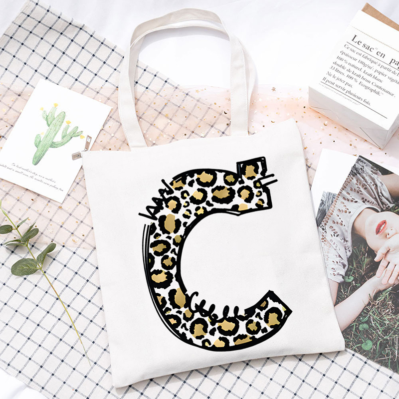 Dames draagtassen Letters A B  - Canvas Tote Designer recensie en prijs