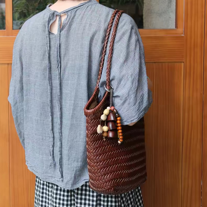 Handgeweven lederen draagtasse - Luxury Bags 2026 recensie en prijs
