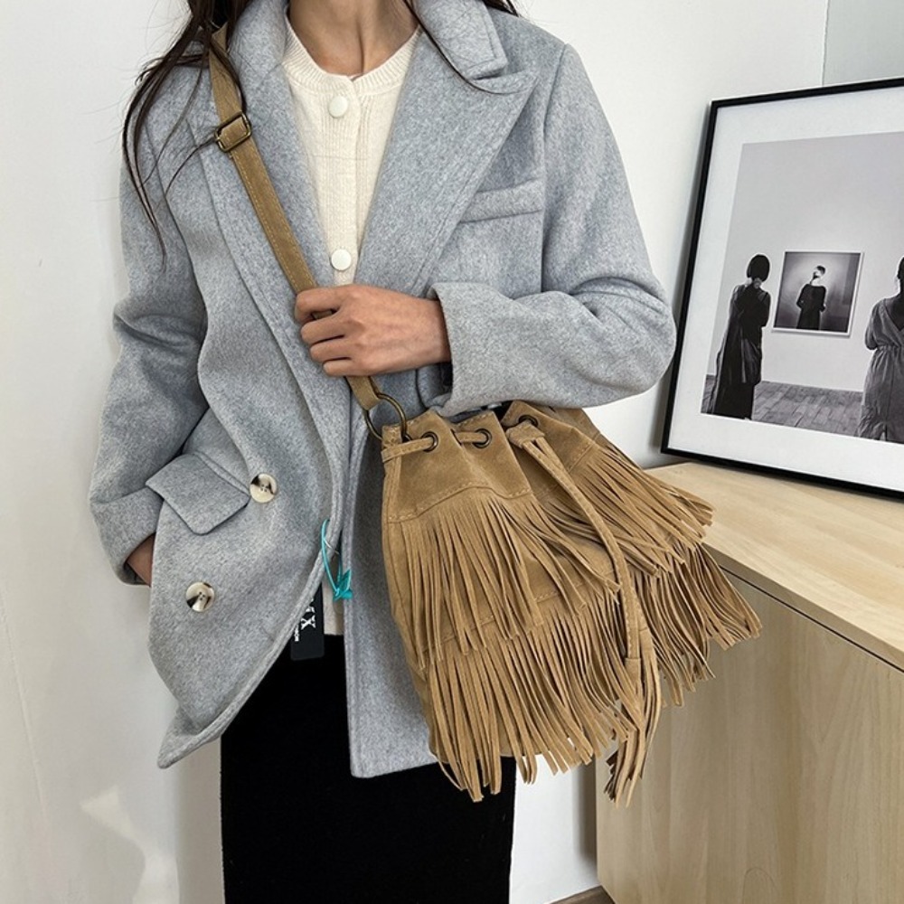 Koreaanse stijl schoudertas me - Bucket Bag Suede recensie en prijs