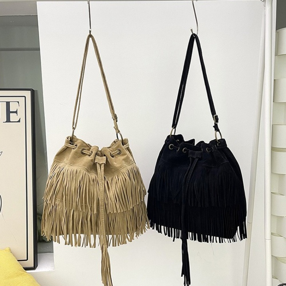 Koreaanse stijl schoudertas me - Bucket Bag Suede recensie en prijs