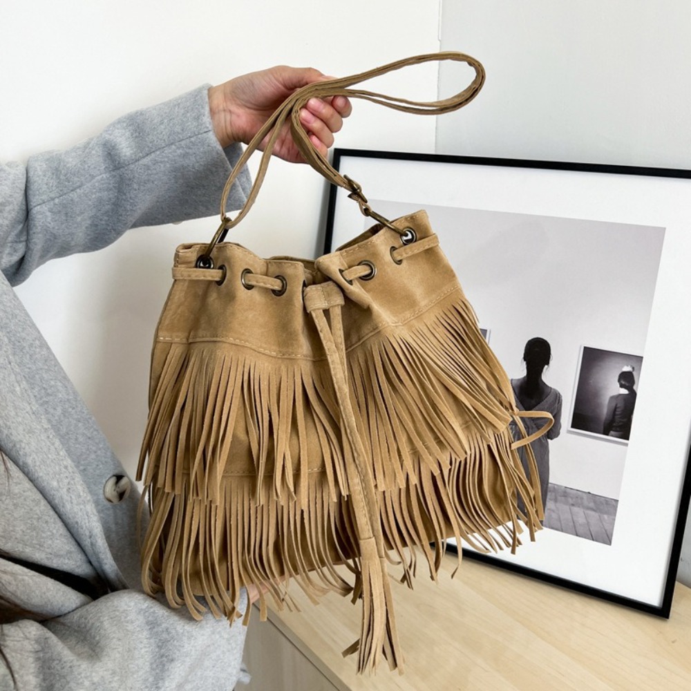 Koreaanse stijl schoudertas me - Bucket Bag Suede recensie en prijs
