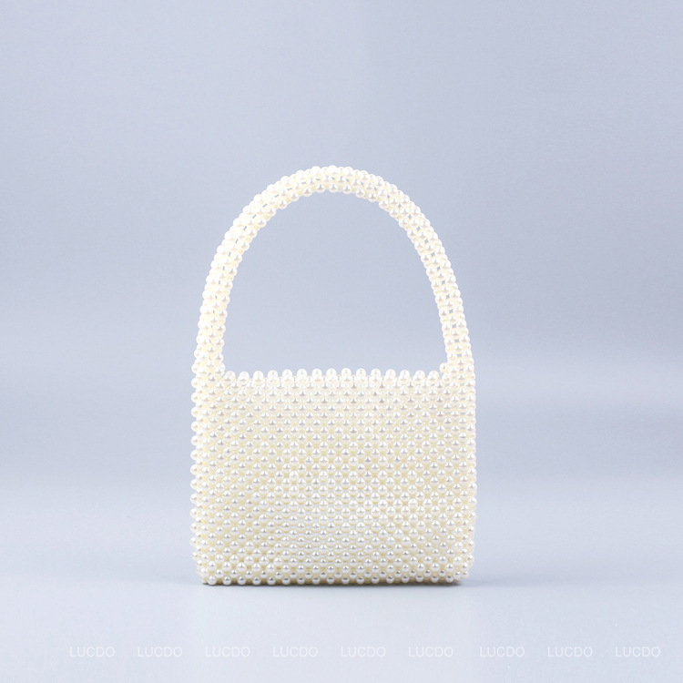Vintage Kralen Tote Bag Vrouwe - Luxury Bags White recensie en prijs