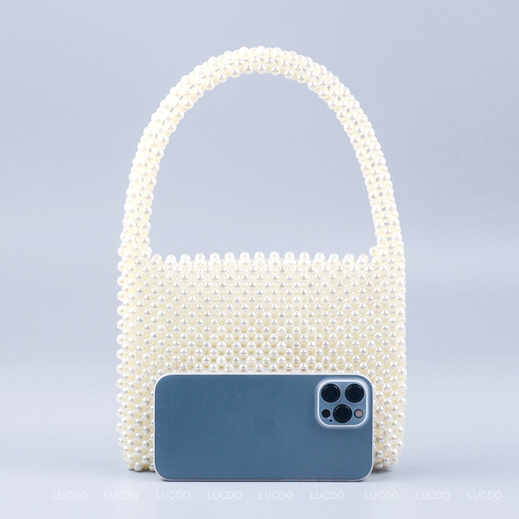Vintage Kralen Tote Bag Vrouwe - Luxury Bags White recensie en prijs