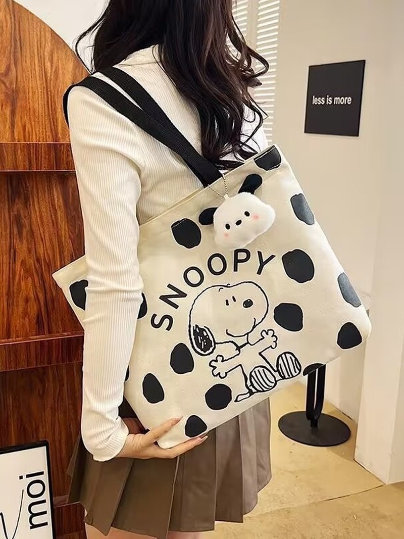 Cartoon Snoopy canvas schouder - Canvas Tote Designer recensie en prijs