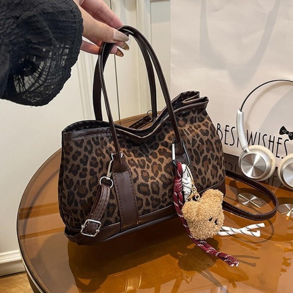 Retro crossbodytas met luipaar - Bucket Bag Suede recensie en prijs