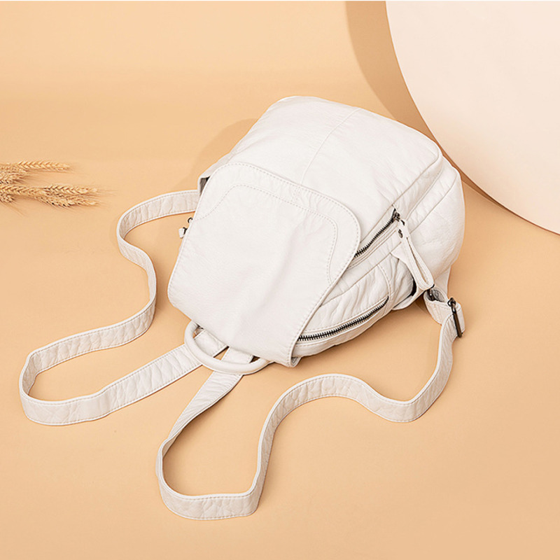 Damesrugzak Witgewassen Leren  - Luxury Bags White recensie en prijs