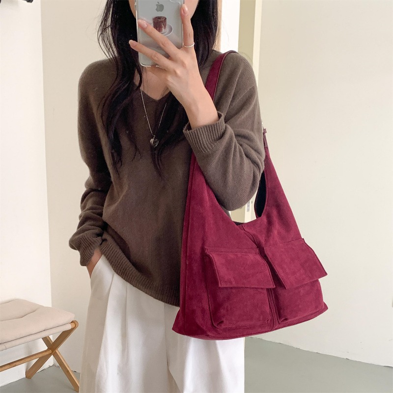 Nieuwe matglanzende faux suède - Bucket Bag Suede recensie en prijs