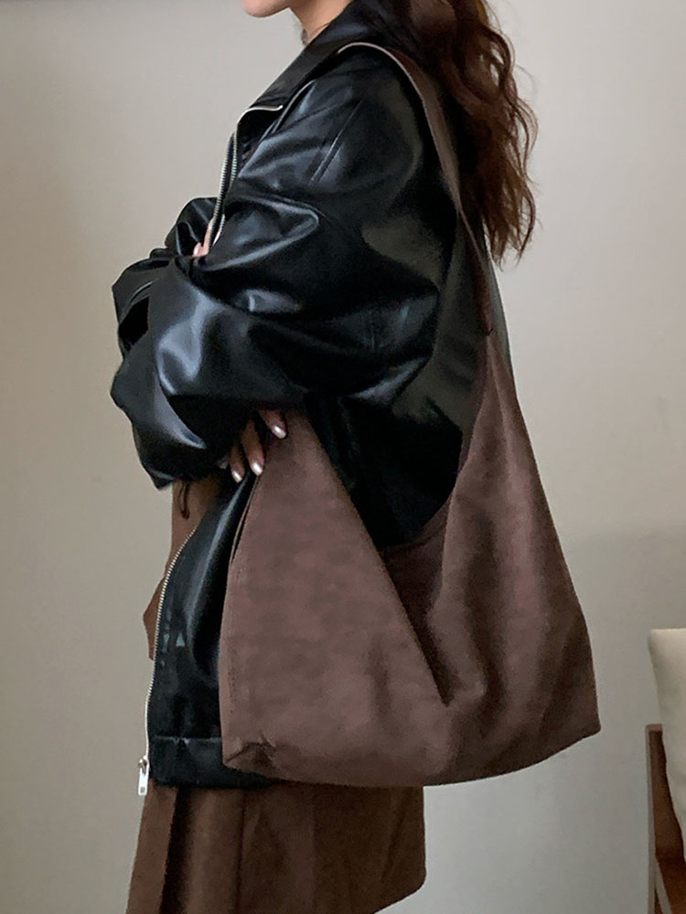 Suède schoudertas voor dames 2 - Bucket Bag Suede recensie en prijs